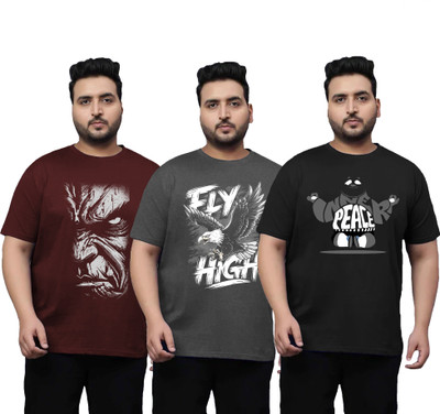 West Gate Clothing Printed Men Round Neck Multicolor T-Shirt