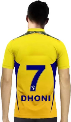 YUTU Printed, Typography Men Polo Neck Yellow T-Shirt