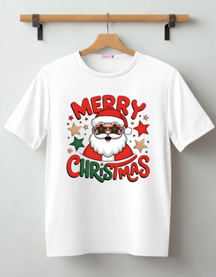 DIBBY Abstract Men Round Neck White T-Shirt