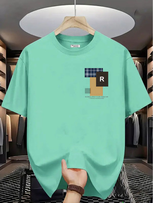 Magneto Printed Men Round Neck Light Green T-Shirt