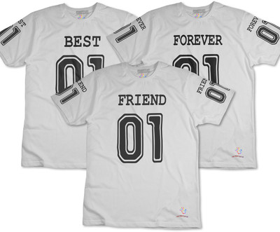 THE PRINT PLATTER Typography Men Round Neck White T-Shirt