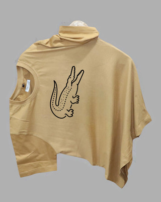 Velvawear Printed Men Round Neck Beige T-Shirt