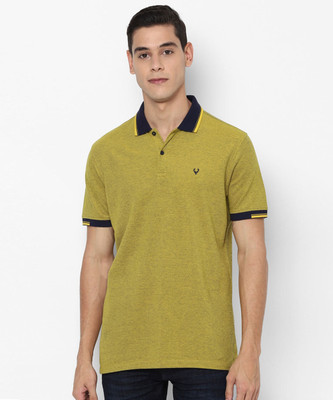 Allen Solly Colorblock Men Polo Neck Dark Green T-Shirt
