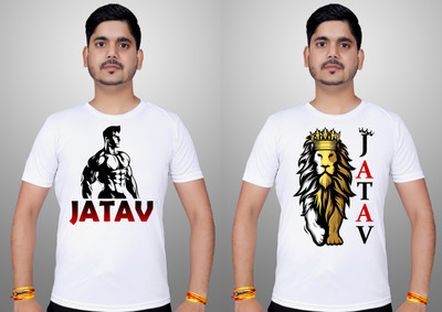 geetaffashion Graphic Print Men Round Neck White T-Shirt