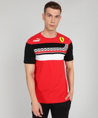 PUMA Printed Men Round Neck Red T-Shirt