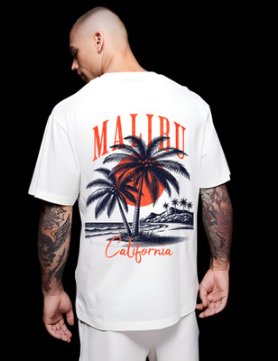 RAN ELEVEN COMPANY Graphic Print Men Crew Neck White T-Shirt