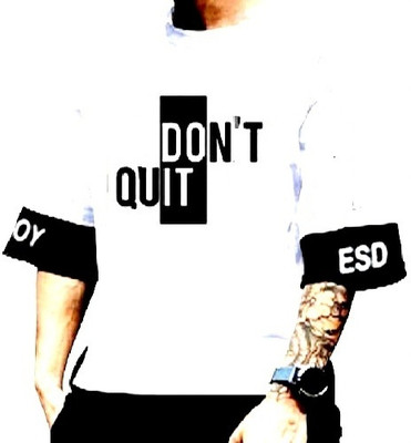 TARSHI Printed Men Round Neck White T-Shirt