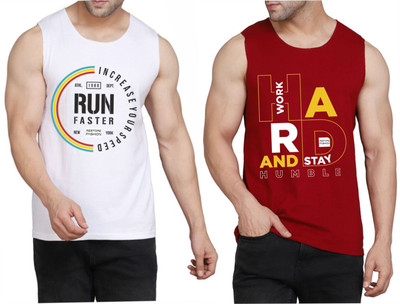 Restore Printed Men Scoop Neck White, Maroon, Multicolor T-Shirt