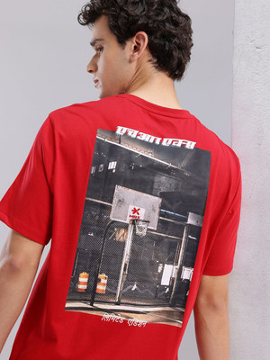 HRX by Hrithik Roshan Printed Men Round Neck Red T-Shirt