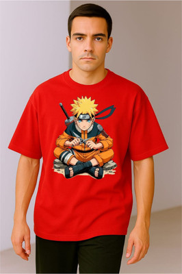 BLOSSOMTRADER Graphic Print Men Round Neck Red T-Shirt