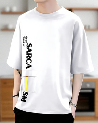 Bolderift Typography Men Round Neck White T-Shirt