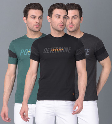 Dollar Printed Men Crew Neck Multicolor T-Shirt