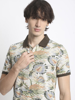 THE BEAR HOUSE Printed Men Polo Neck Multicolor T-Shirt