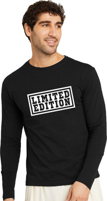 OrrganicChics Typography Men Round Neck Black T-Shirt