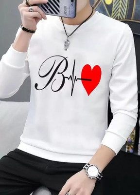 clickwell Printed Men Round Neck White T-Shirt