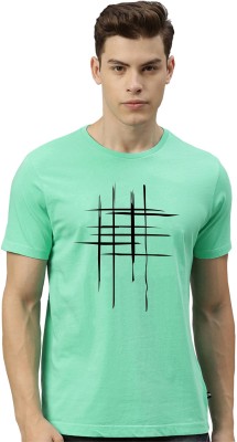 Tee town Graphic Print Men Round Neck Green T-Shirt