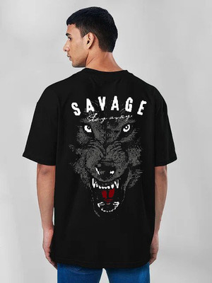 The Modern Soul Printed Men Round Neck Black T-Shirt