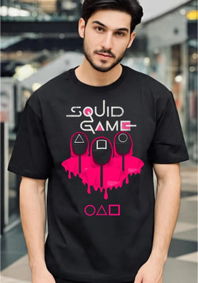 goodsign Typography Men Round Neck Black T-Shirt