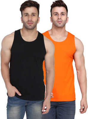 SLOWLORIS Solid Men Scoop Neck Multicolor T-Shirt