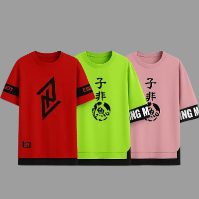 ELBATROSS Graphic Print Men Round Neck Multicolor T-Shirt