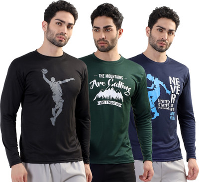 Garmin Graphic Print Men Round Neck Multicolor T-Shirt