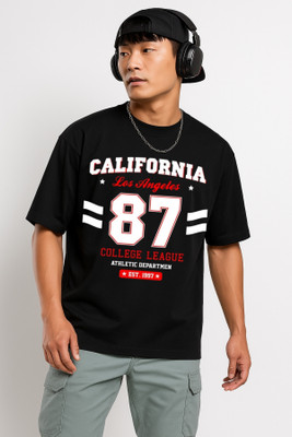 JoyandHappiness Typography Men Crew Neck Black T-Shirt