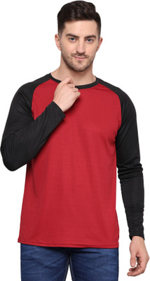 TQH Solid Men Round Neck Maroon T-Shirt