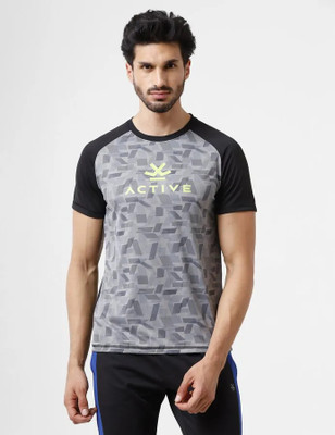 WROGN Printed Men Round Neck Black T-Shirt