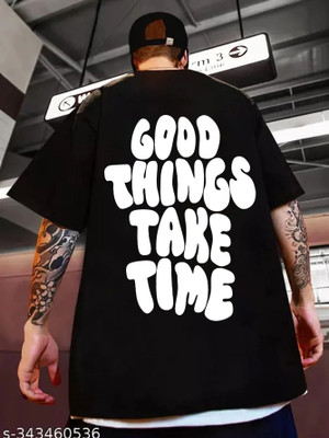 SCOTT FINCHER Printed Men Round Neck Black T-Shirt