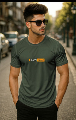 BEING WANTED Graphic Print Men Round Neck Dark Green T-Shirt