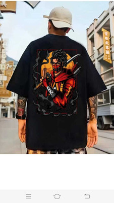 FDS Graphic Print Women Round Neck Black T-Shirt