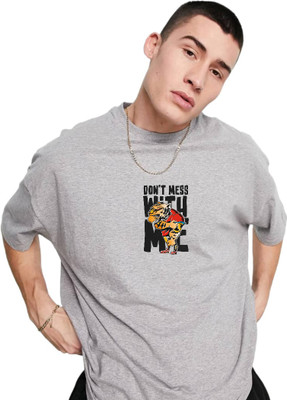 The Modern Soul Graphic Print, Typography Men Round Neck Grey T-Shirt