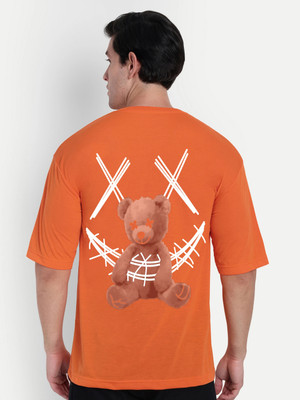 SCOTT FINCHER Graphic Print Men Round Neck Orange T-Shirt