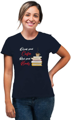 SmarTee Street Printed Women Round Neck Blue T-Shirt