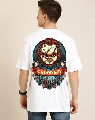 FASHNET FASHION Typography, Graphic Print Men Round Neck White T-Shirt