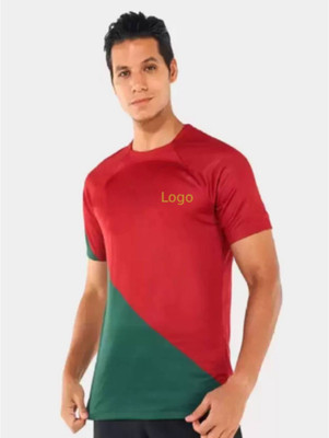 Smv Typography, Colorblock Men Round Neck Red, Dark Green T-Shirt