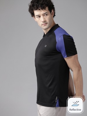 Tiger Shroff - PROWL Solid Men Polo Neck Black T-Shirt
