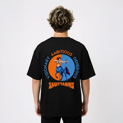 Librone Printed Men Round Neck Black T-Shirt