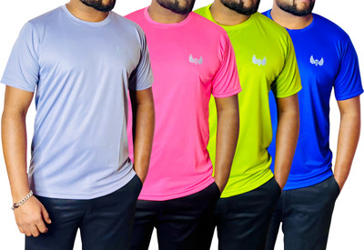 Rising Angel Printed Men Round Neck Multicolor T-Shirt
