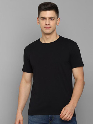 RULEDBYSUN Solid Men Round Neck Black T-Shirt