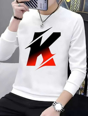 Jbfashionpoin Printed Men Round Neck White T-Shirt