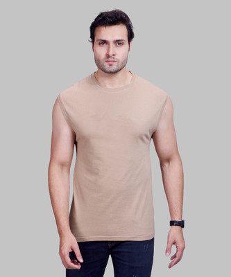 I&D Solid Men Round Neck Multicolor T-Shirt