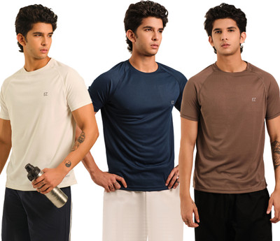 Sirtex Eazy Printed Men Round Neck White T-Shirt