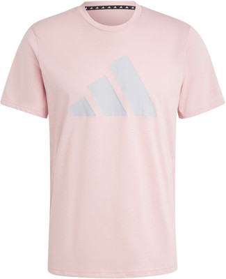 ADIDAS Printed Men Crew Neck Pink T-Shirt
