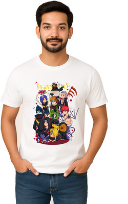 IDrip Graphic Print Men Crew Neck White T-Shirt