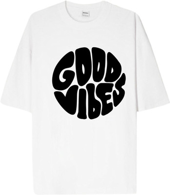 KS IMPEX Self Design Men Round Neck White T-Shirt