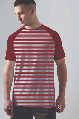UrGear Striped Men Crew Neck Red T-Shirt