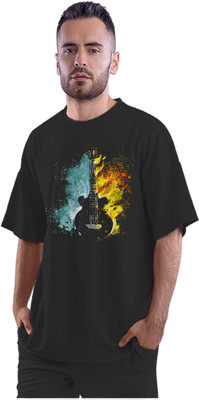 KRYONIX Graphic Print Men Round Neck Black T-Shirt