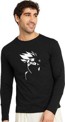 OrrganicChics Printed Men Round Neck Black T-Shirt