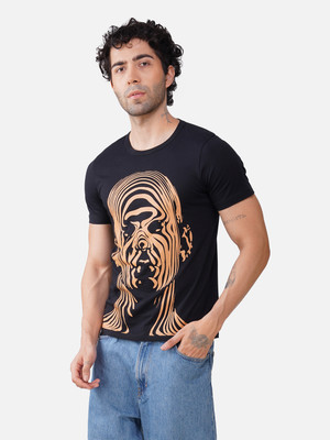 WEAR YOUR MIND Graphic Print Men Round Neck Black T-Shirt